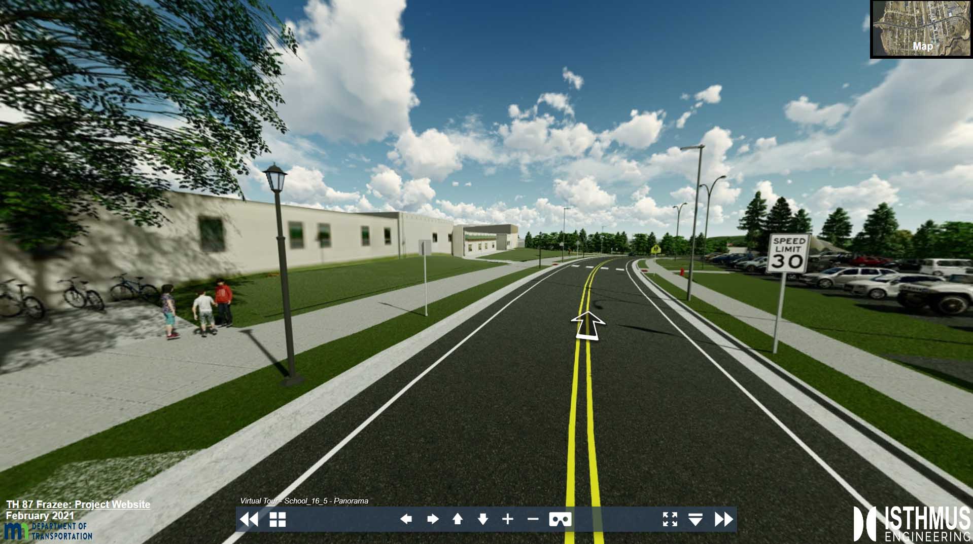 Hwy 87 Complete Streets Project Frazee 360 degree project tour.